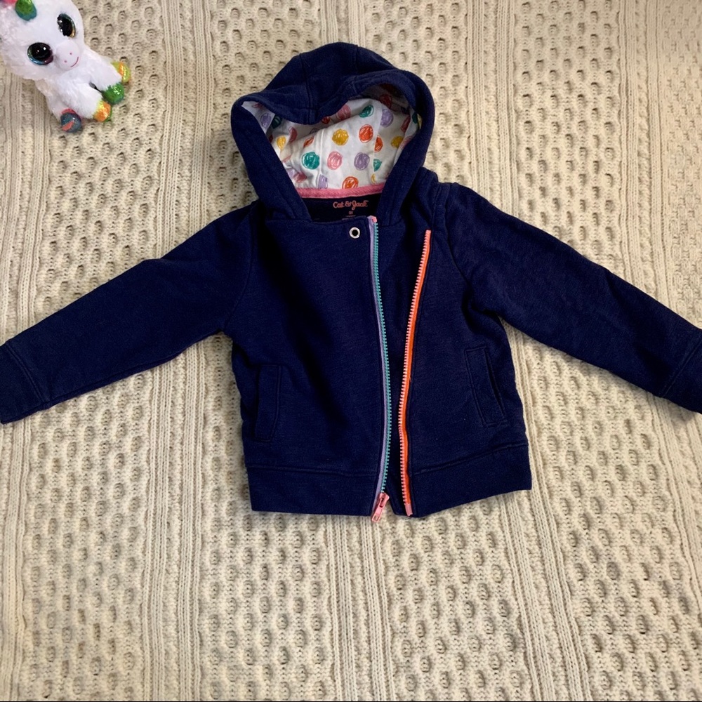 3t toddler girls zip up hoodie